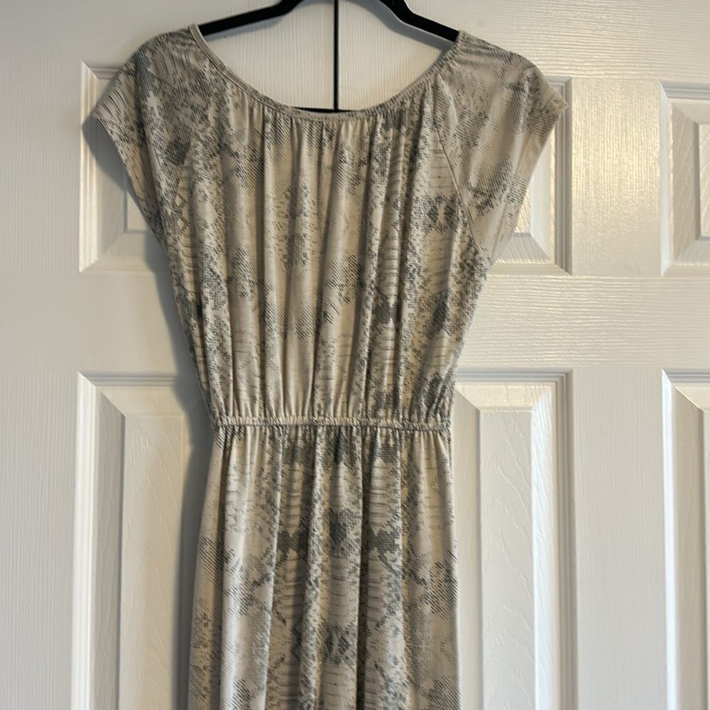 REBECCA TAYLOR Animal Print Short Sleeve T-Shirt Material Maxi Dress Size XS - Picture 6 of 8